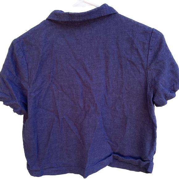 Always Caroline | Vintage Petite Blue Button Up Top | Size S - Picture 2 of 3